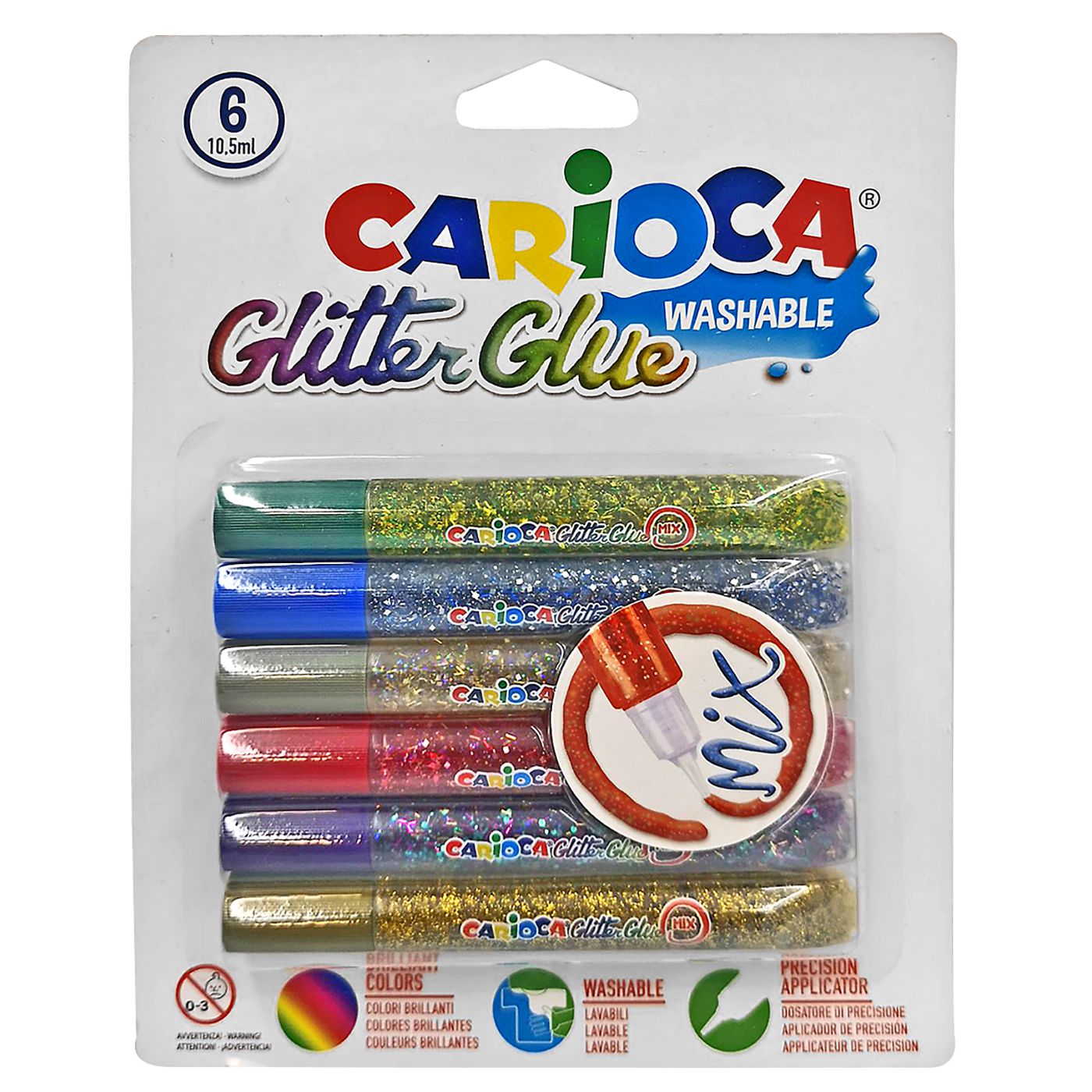 Κόλλα Carioca Glitter Multi (6 χρώματα)