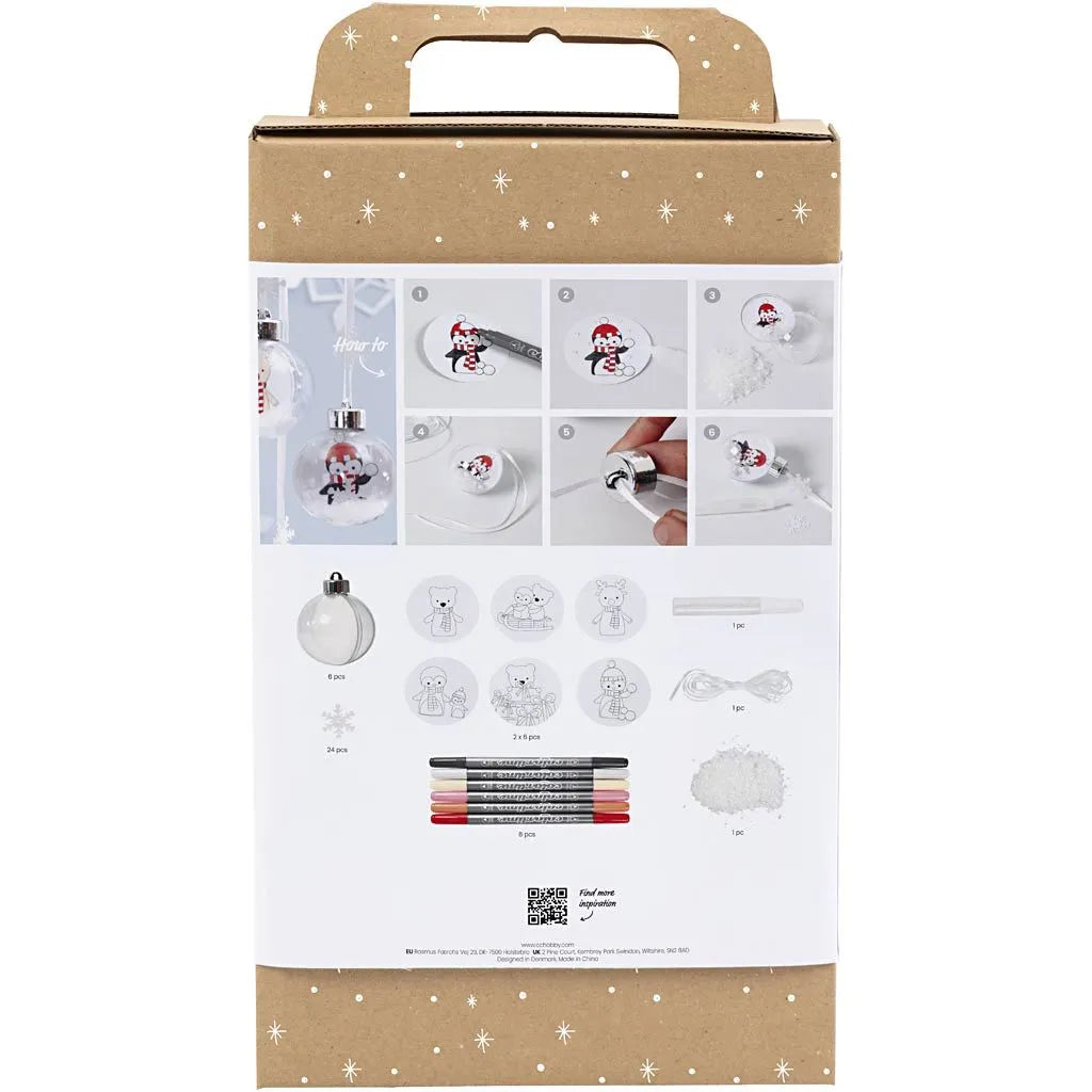 Χριστουγεννιάτικες μπάλες με διακόσμηση