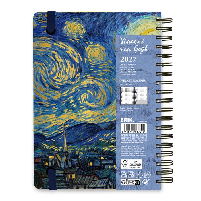 Εβδομαδιαίο ημερολόγιο 2027, 15X21εκ. - Van Gogh