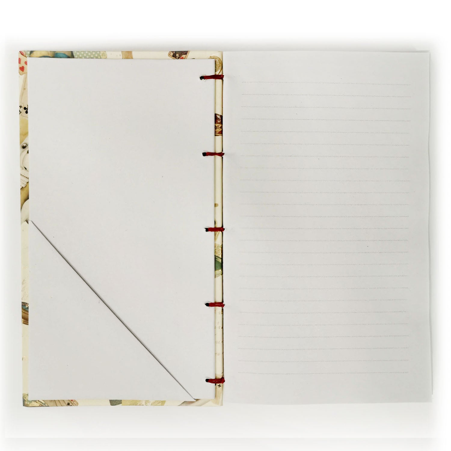 Χειροποίητo Σημειωματάριo με Βυζαντινή Βιβλιοδεσία - Αλίκη στη Χώρα των Θαυμάτων