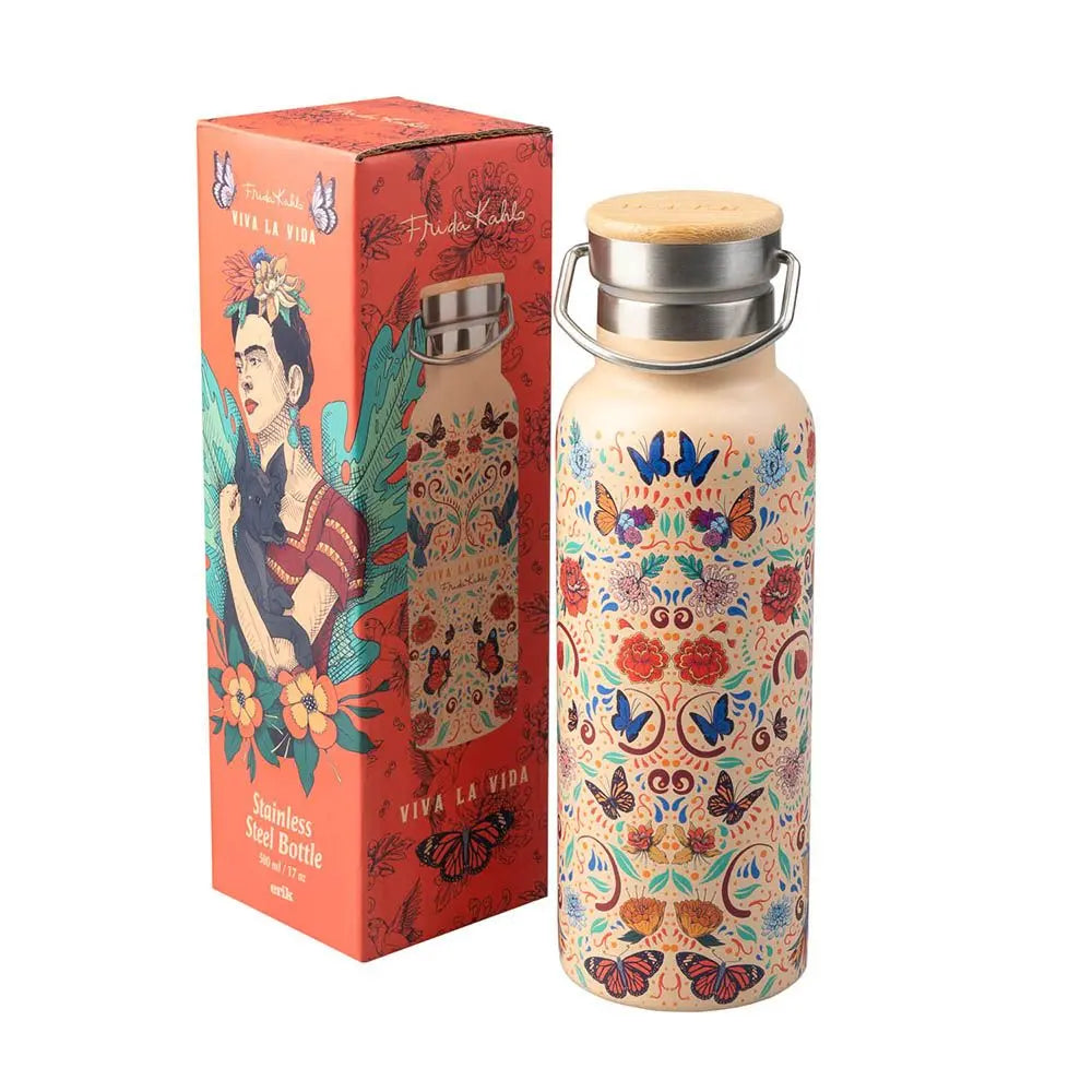 Μεταλλικό μπουκάλι με λαβή 500ml Frida Kahlo, Viva la Vida