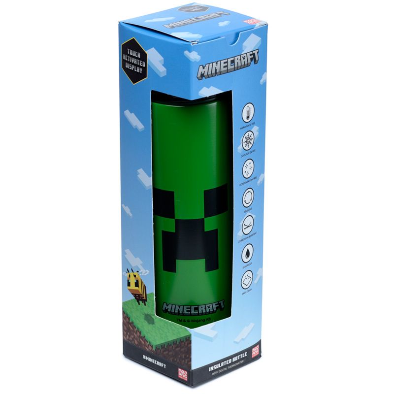 Θερμός με ψηφιακό θερμόμετρο 450 ml "Minecraft Creeper"
