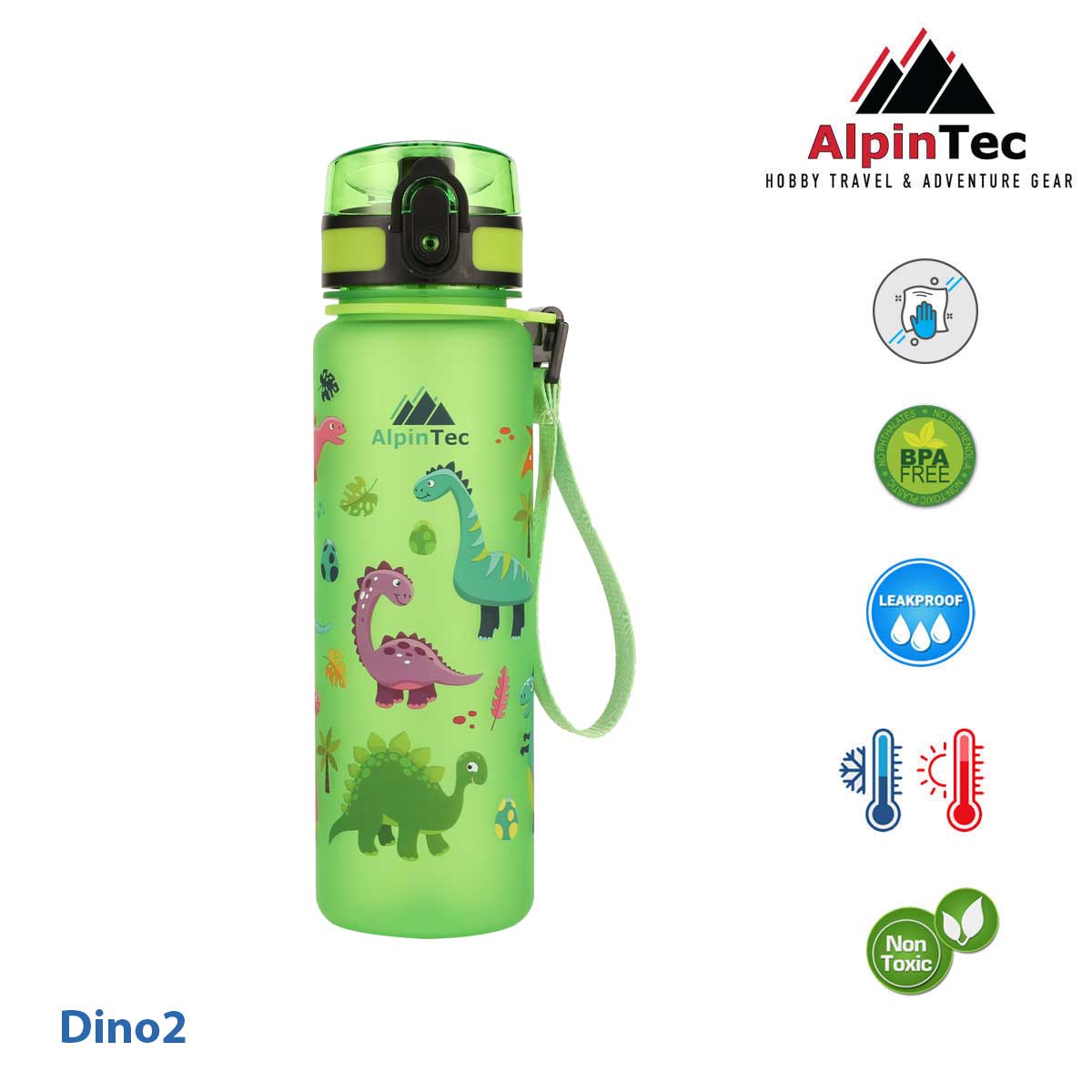 Παγούρι vitality green 500 ml "δεινόσαυροι"