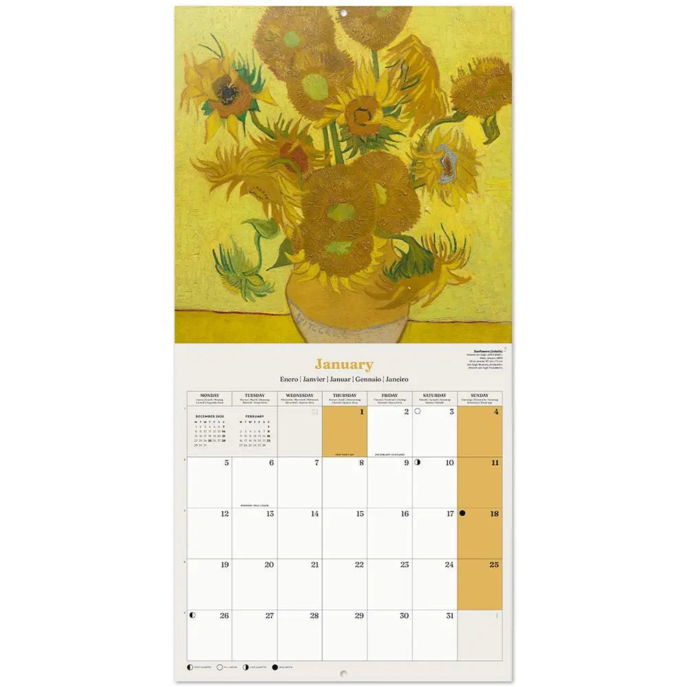 Ημερολόγιο τοίχου 2026, 30x30εκ. - Van Gogh, Museum
