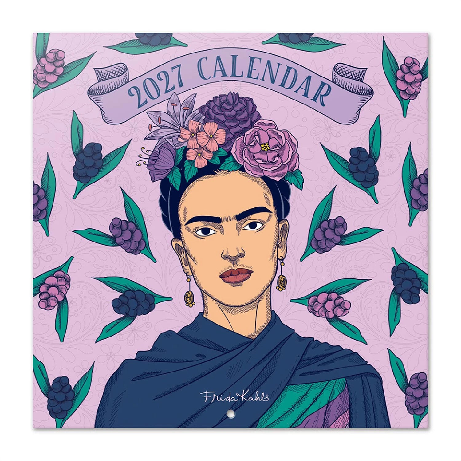 Ημερολόγιο τοίχου 16 μηνών 2027, 30X30εκ - Frida Kahlo
