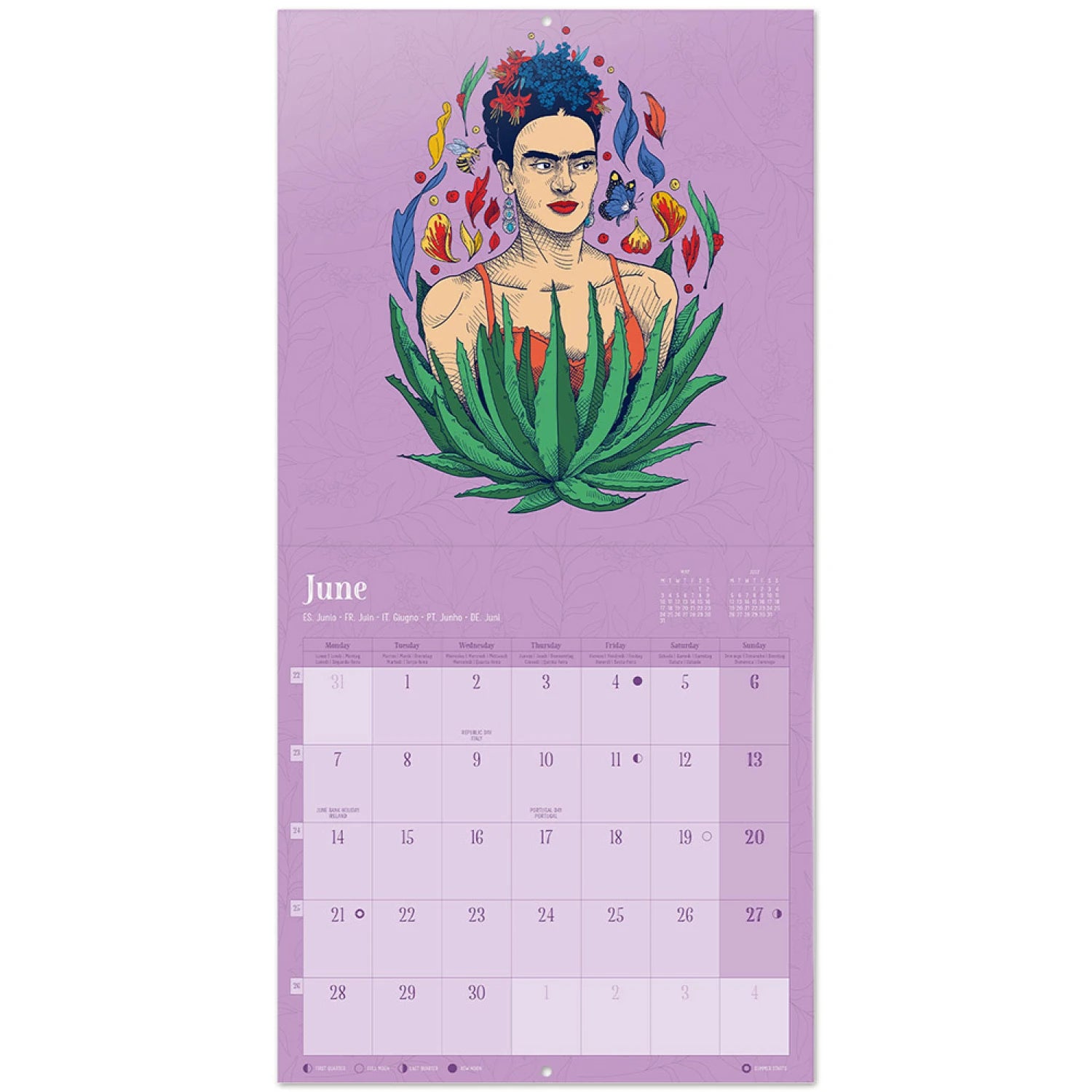 Ημερολόγιο τοίχου 16 μηνών 2027, 30X30εκ - Frida Kahlo