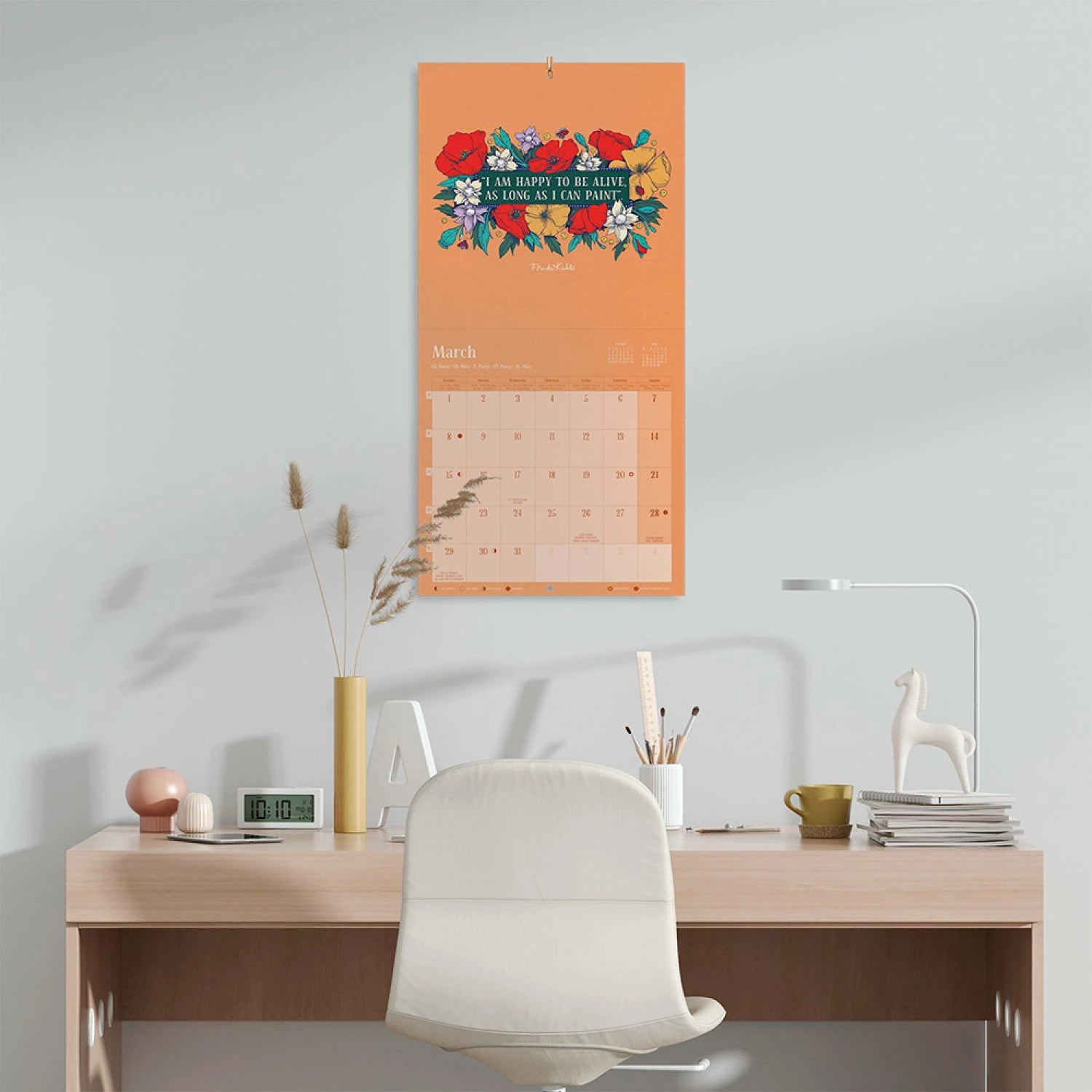 Ημερολόγιο τοίχου 16 μηνών 2027, 30X30εκ - Frida Kahlo