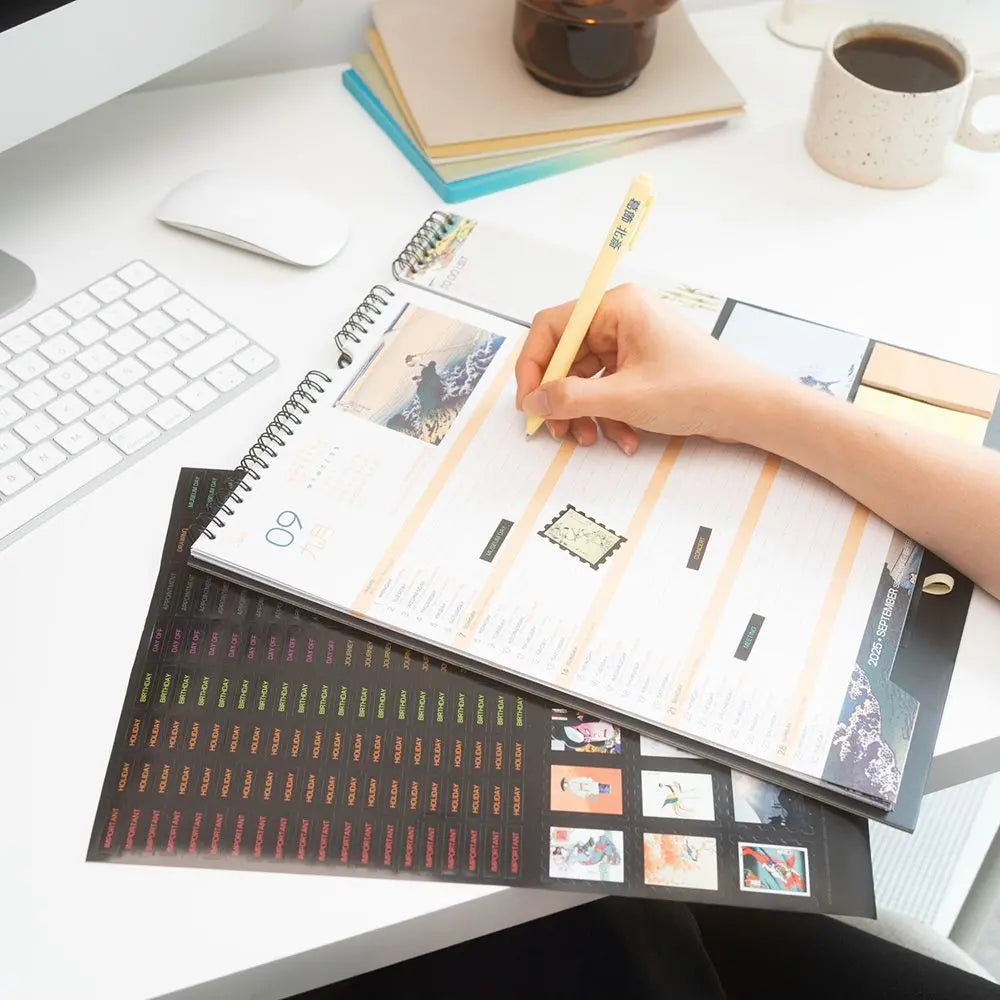 Ημερολόγιο/πλάνο τοίχου 2025-2026, 30x34εκ. - Japanese Art