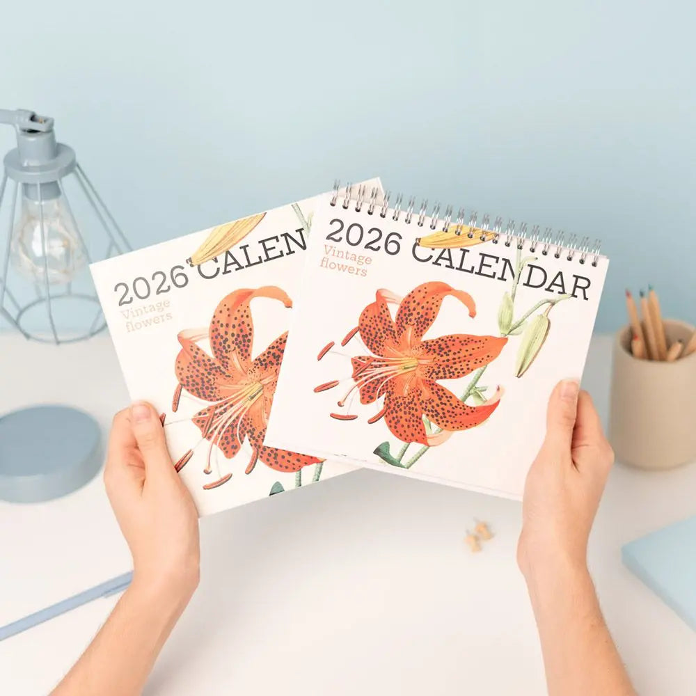 Ημερολόγιο επιτραπέζιο 2026, 20x17εκ. - Vintage Flowers