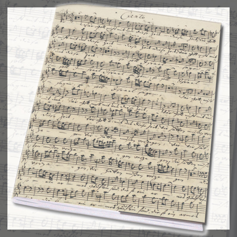 Τετράδιο Α5 καρφίτσα - Νότες J. S. Bach