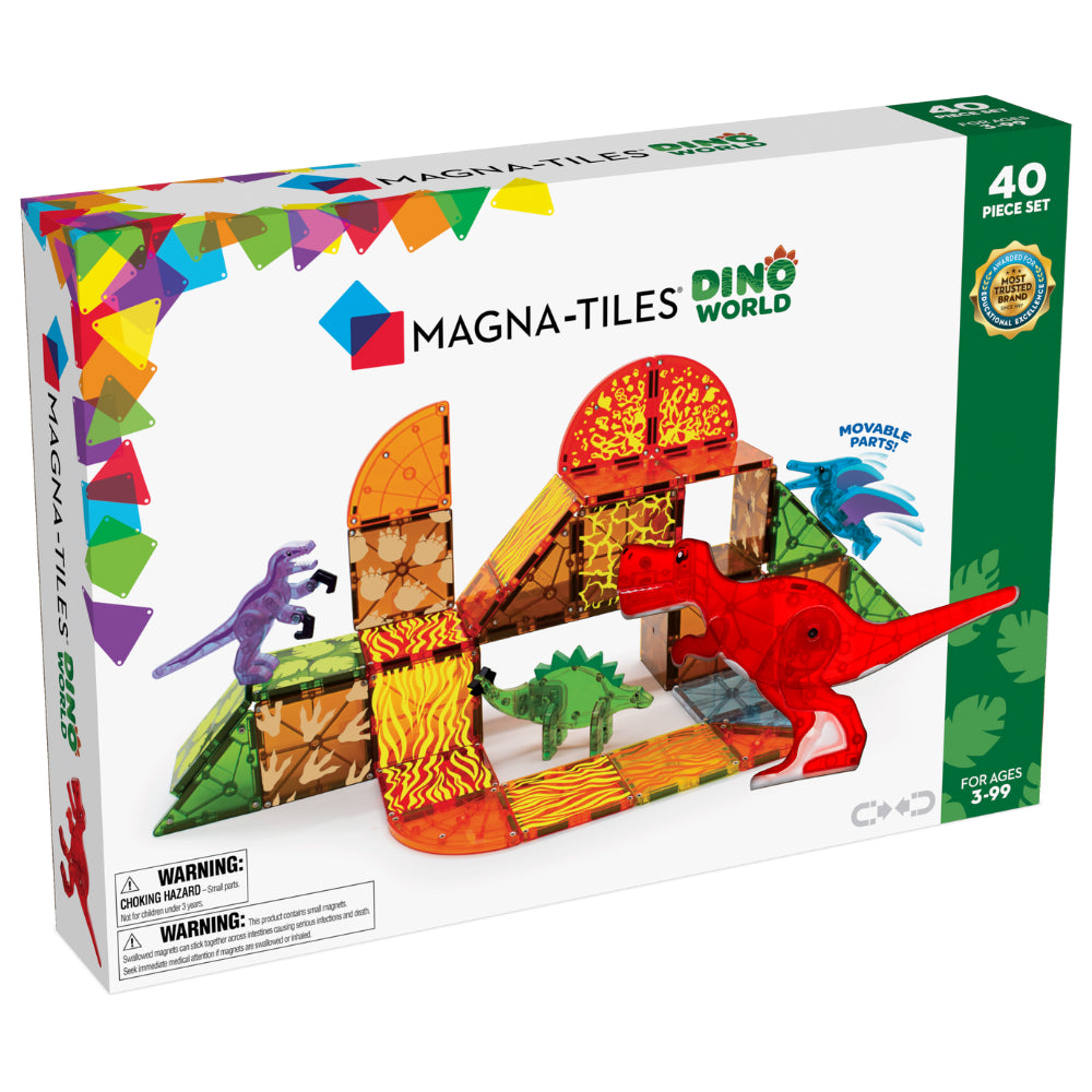 Μαγνητικό Παιχνίδι 40 κομματιών Dino World Magna-Tiles