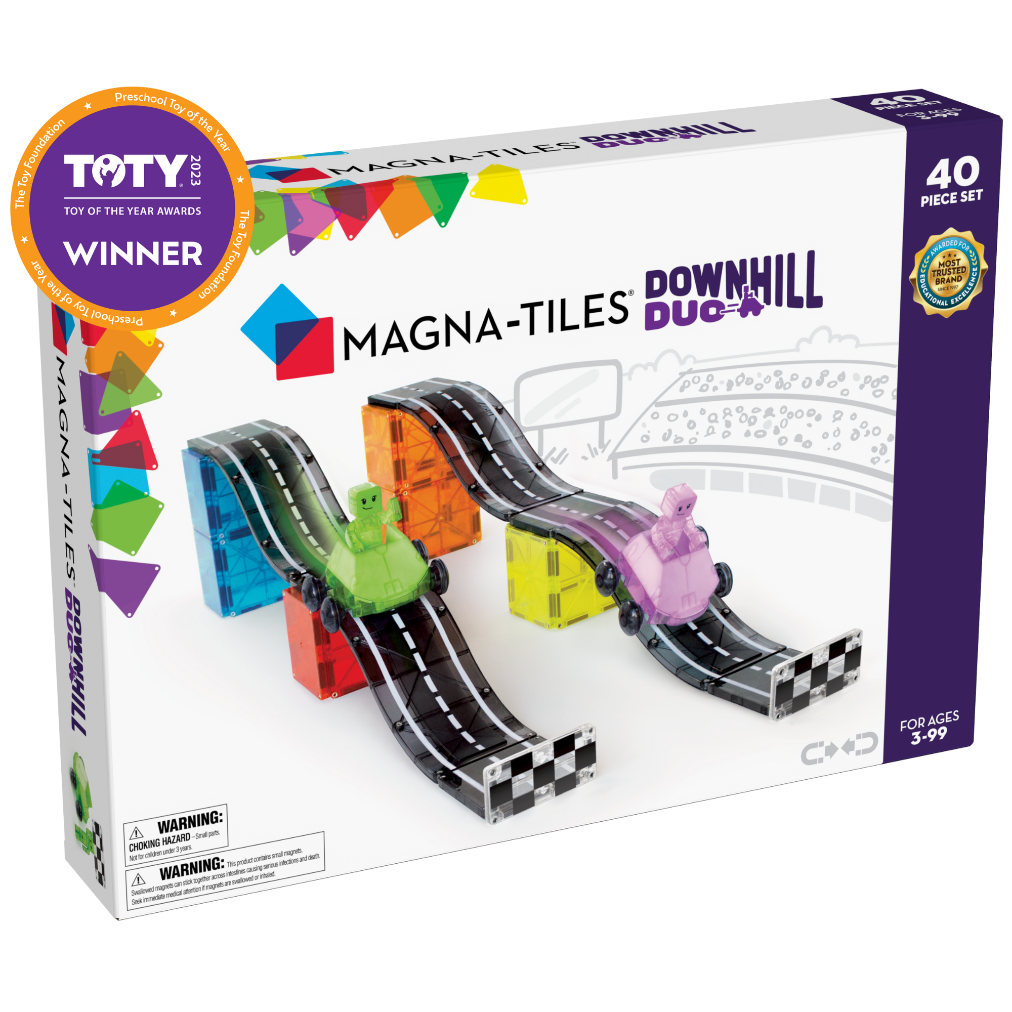 Μαγνητικό Παιχνίδι 40 κομματιών Downhill Duo Magna-Tiles