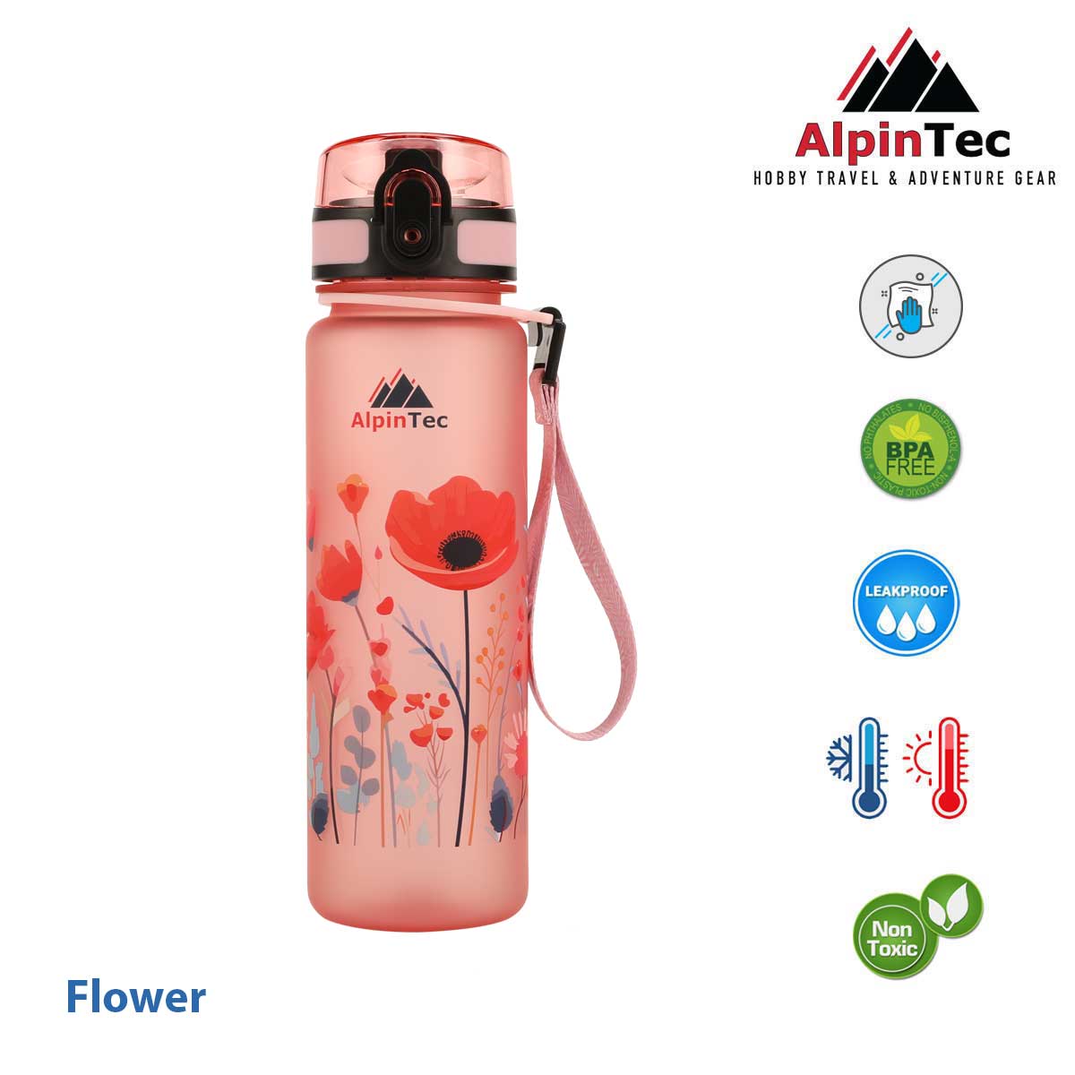 Παγούρι Pale Pink 500 ml Flower