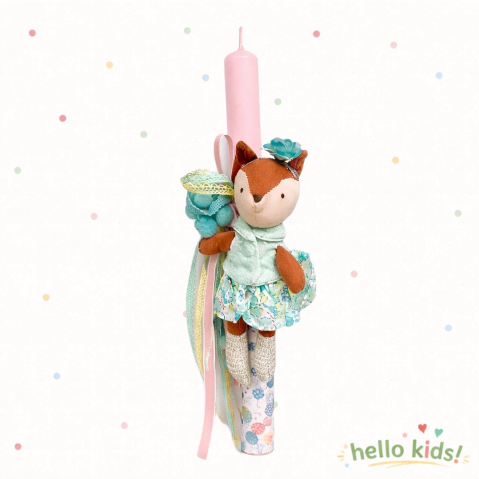 Παιδική λαμπάδα με την λούτρινη αλεπού Frannie