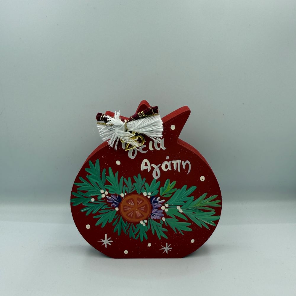 Ξύλινο ρόδι επιτραπέζιο - Γούρι 2026