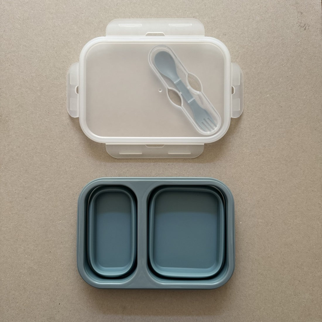 Φαγητοδοχείο με πιρούνι και κουτάλι "Sky Blue" 950ml