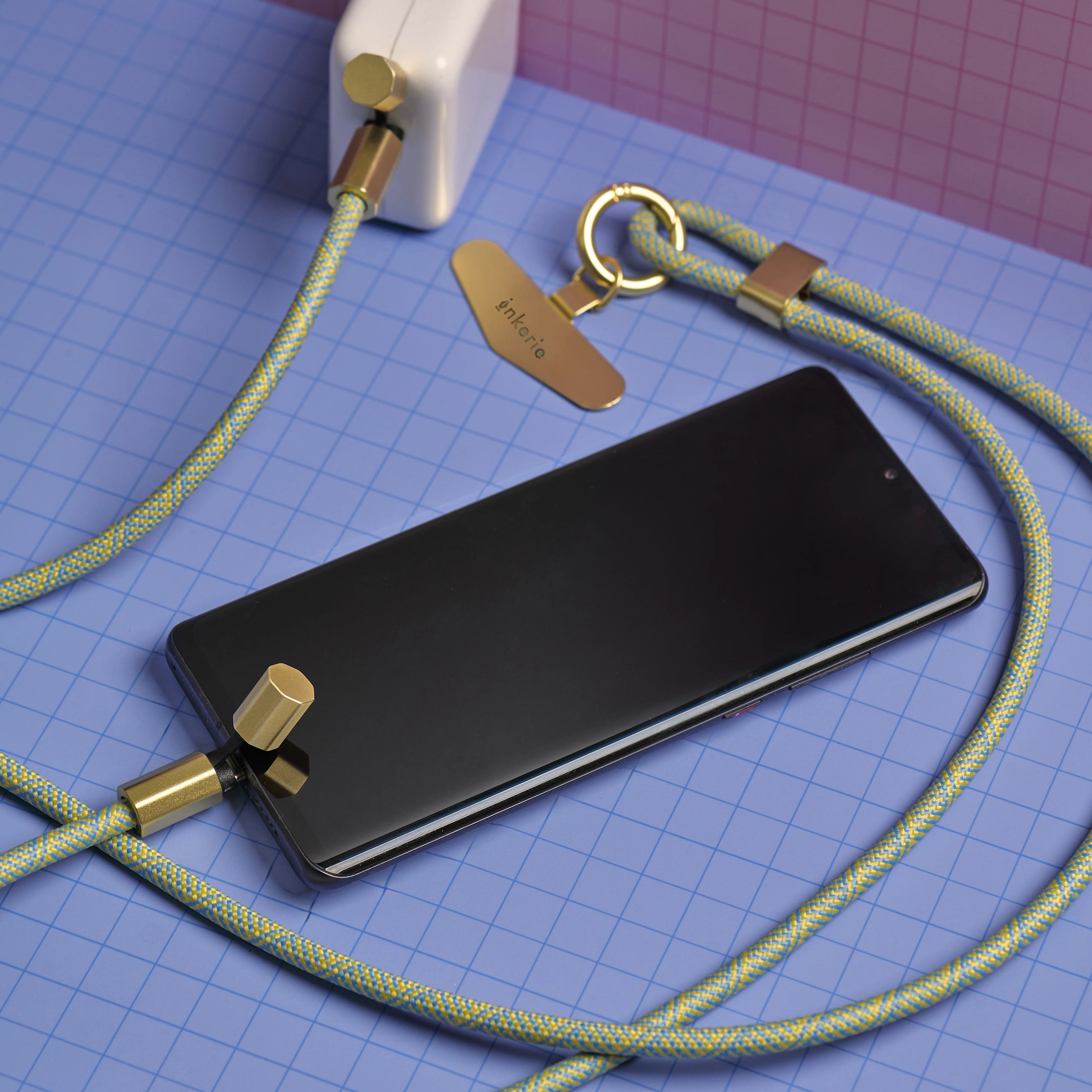 Ρυθμιζόμενη θήκη κινητού τηλεφώνου μπλε