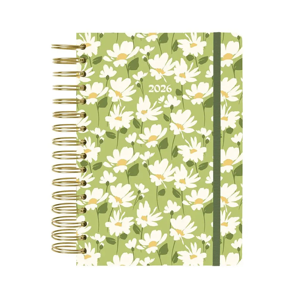 Ημερολόγιο ημερήσιο 2026, σπιράλ 17,5x21,5εκ. - Muse Daisy Cottage