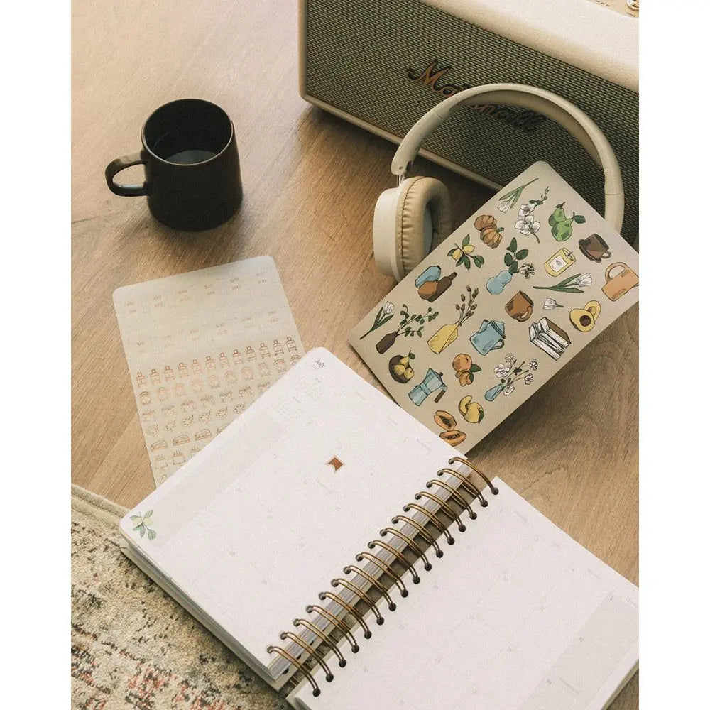 Ημερολόγιο ημερήσιο 2026, σπιράλ 17,5x21,5εκ. - Muse Self Care Club