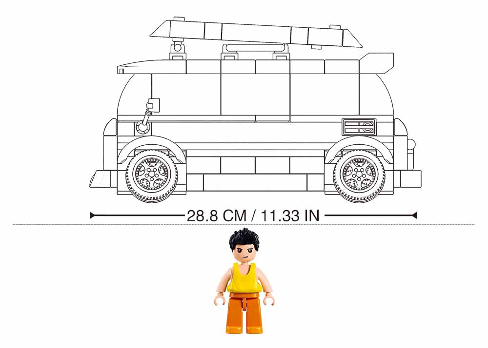 Τουβλάκια -Σετ συναρμολόγησης "Αυτοκίνητο Σέρφινγκ"