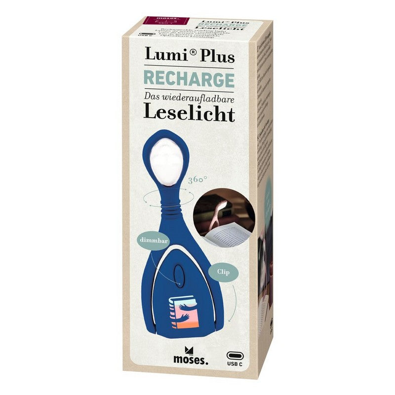 Φωτάκι ανάγνωσης lumi plus recharge light blue