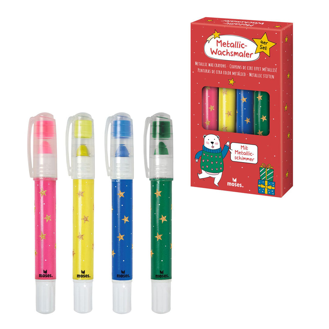 4 μεταλλικές κηρομπογιές σε σετ