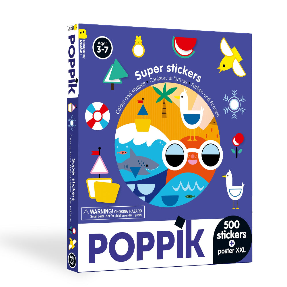 Sticker box με 500 αυτοκόλλητα - Χρώματα και σχήματα