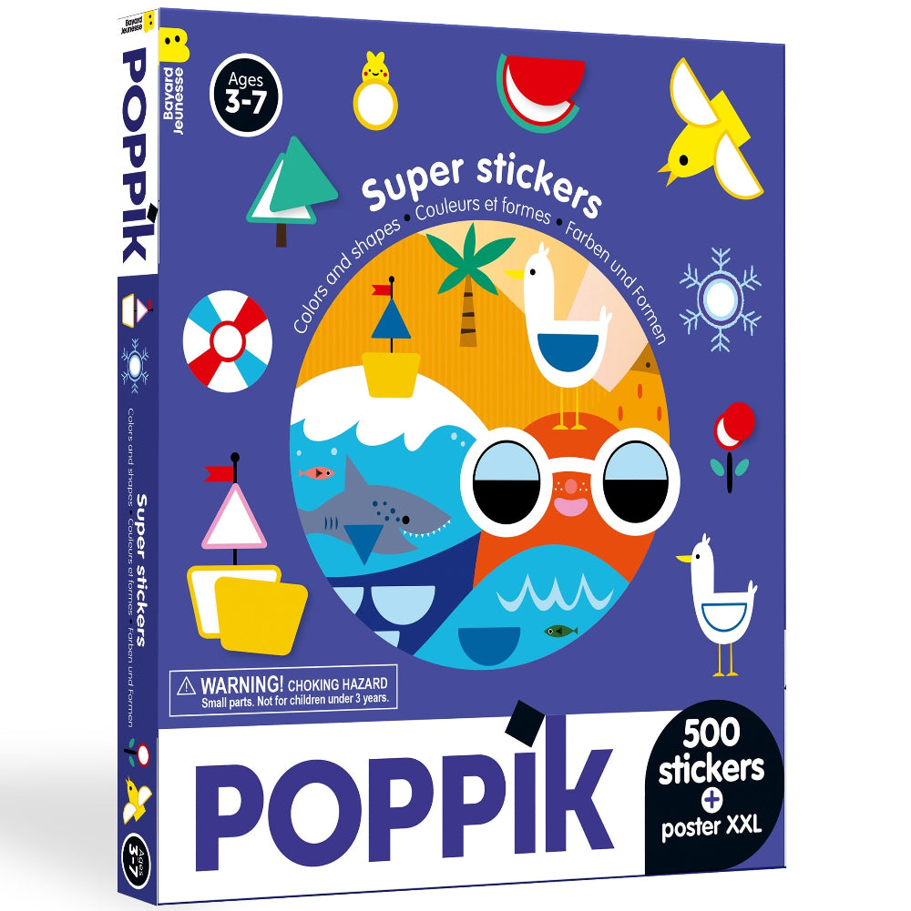 Sticker box με 500 αυτοκόλλητα - Χρώματα και σχήματα