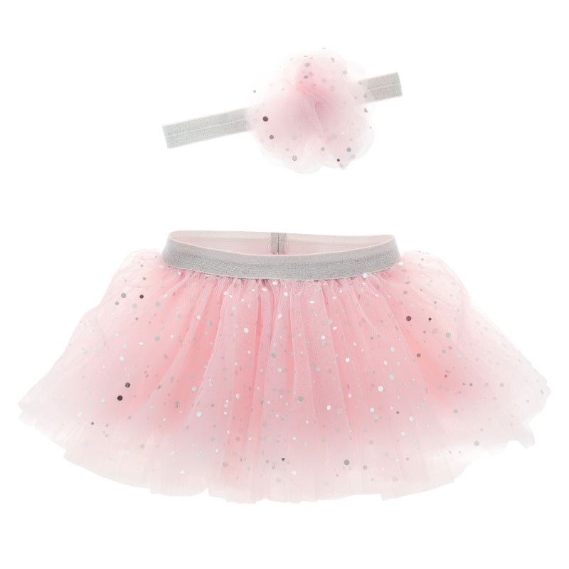 Αποκριάτικη φούστα "tutu" και κορδέλα Shimmer Pink