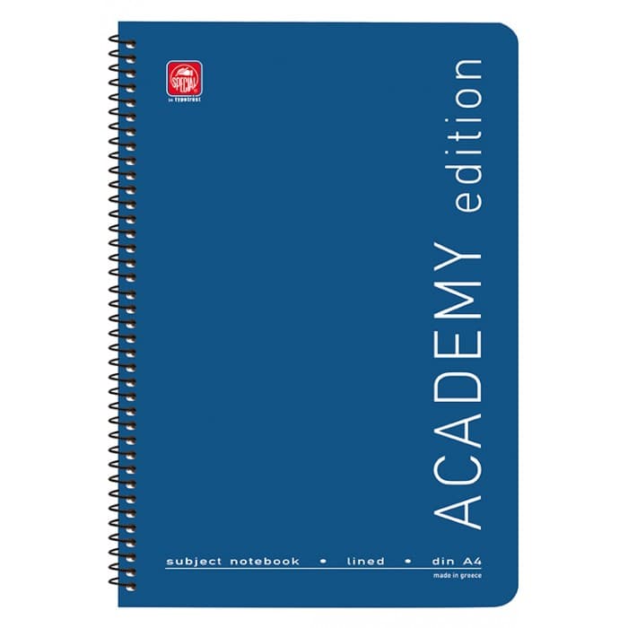 Τετράδιο σπιράλ 4 Θεμάτων, B5, Academy