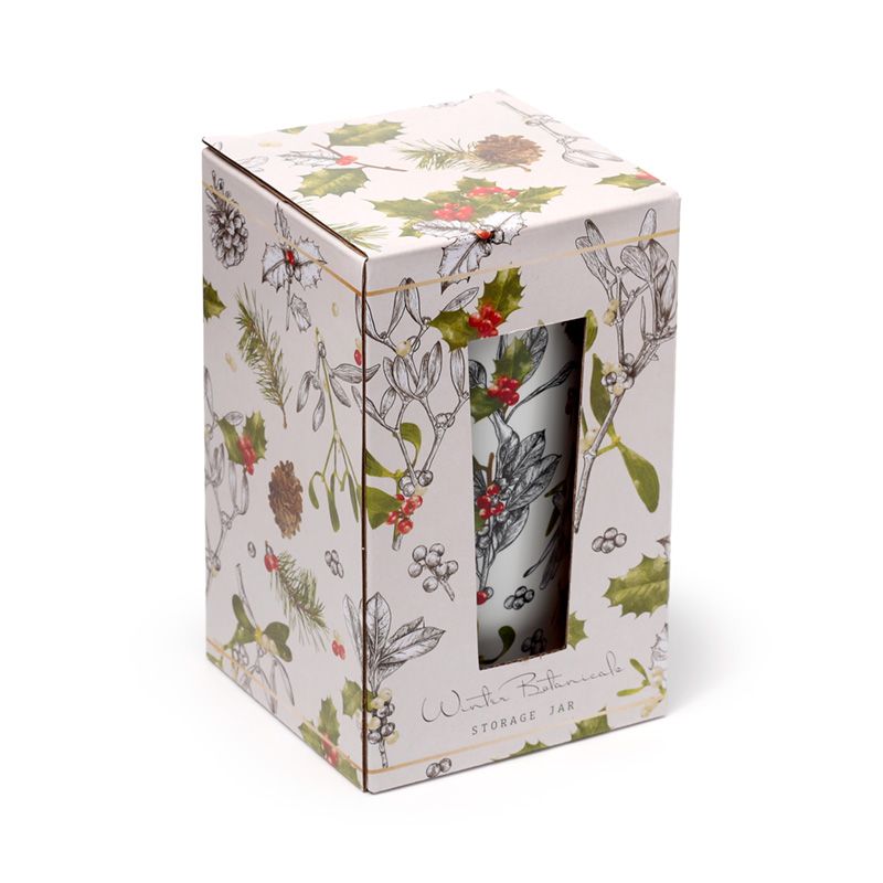 Χριστουγεννιάτικο δοχείο αποθήκευσης με καπάκι από μπαμπού