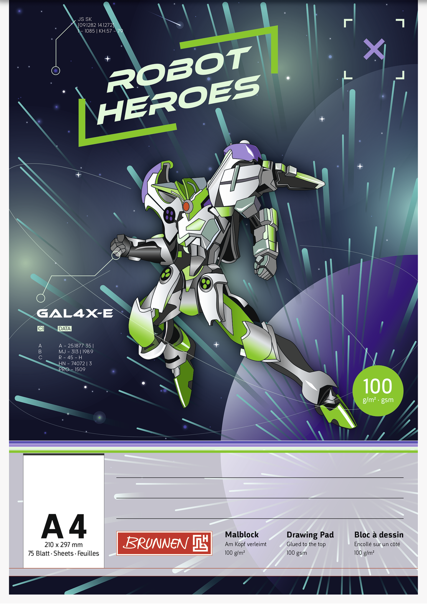 Μπλοκ Ζωγραφικής A4 - Robot Heroes
