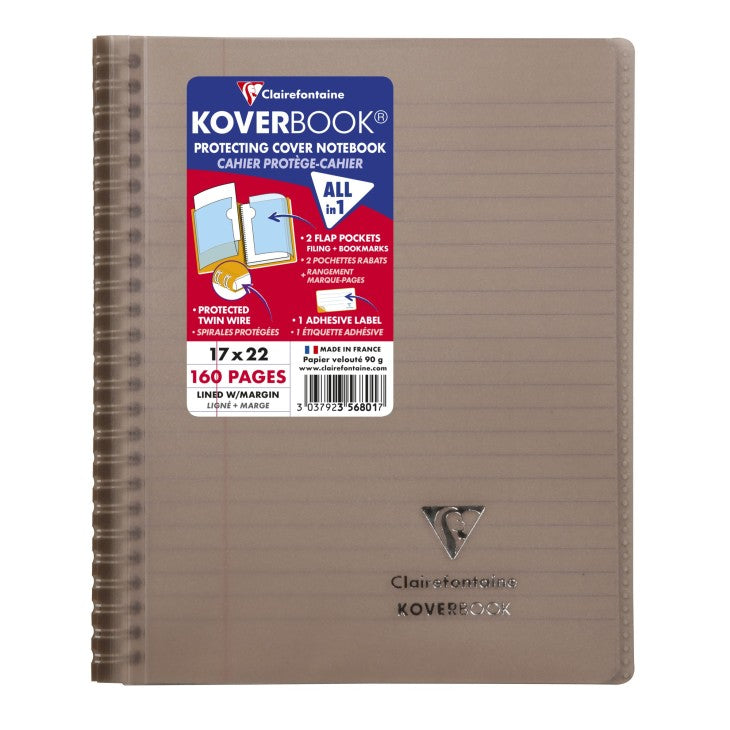 Τετράδιο σπιράλ Koverbook ριγέ 17x22εκ. (80φ.)