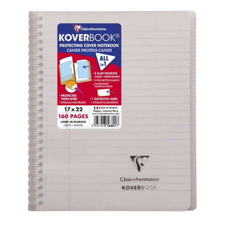 Τετράδιο σπιράλ Koverbook ριγέ 17x22εκ. (80φ.)