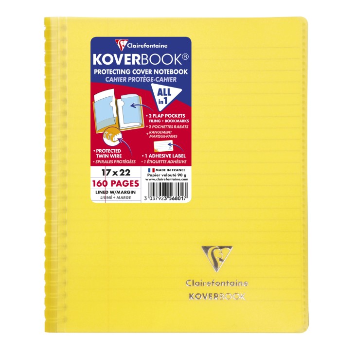Τετράδιο σπιράλ Koverbook ριγέ 17x22εκ. (80φ.)