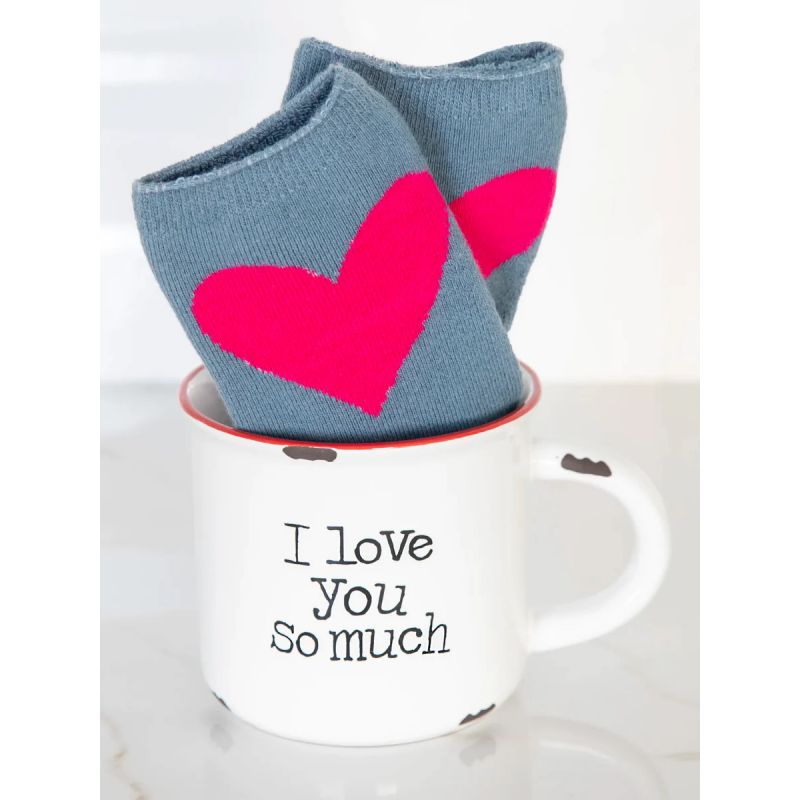 Κούπα κεραμική camp με κάλτσες "I love you"