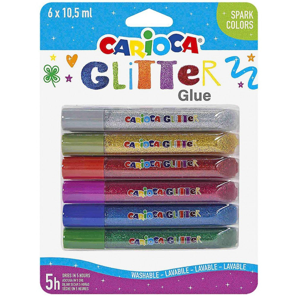 Κόλλα Carioca Glitter Glue Spark (6 χρώματα)