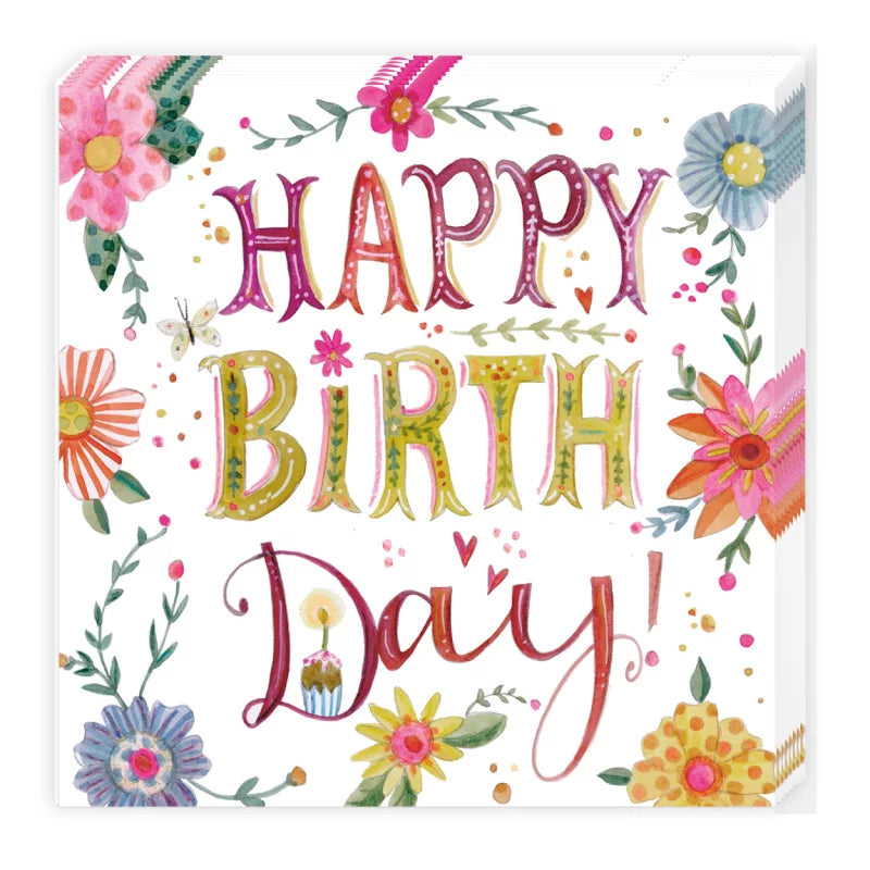 Μικρές χαρτοπετσέτες Happy Birthday