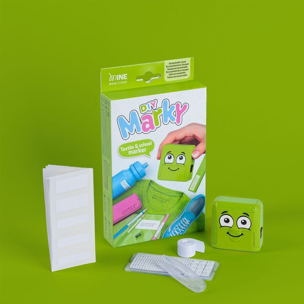 Σφραγίδα υφασμάτων & τάπερ DIY Marky - Green