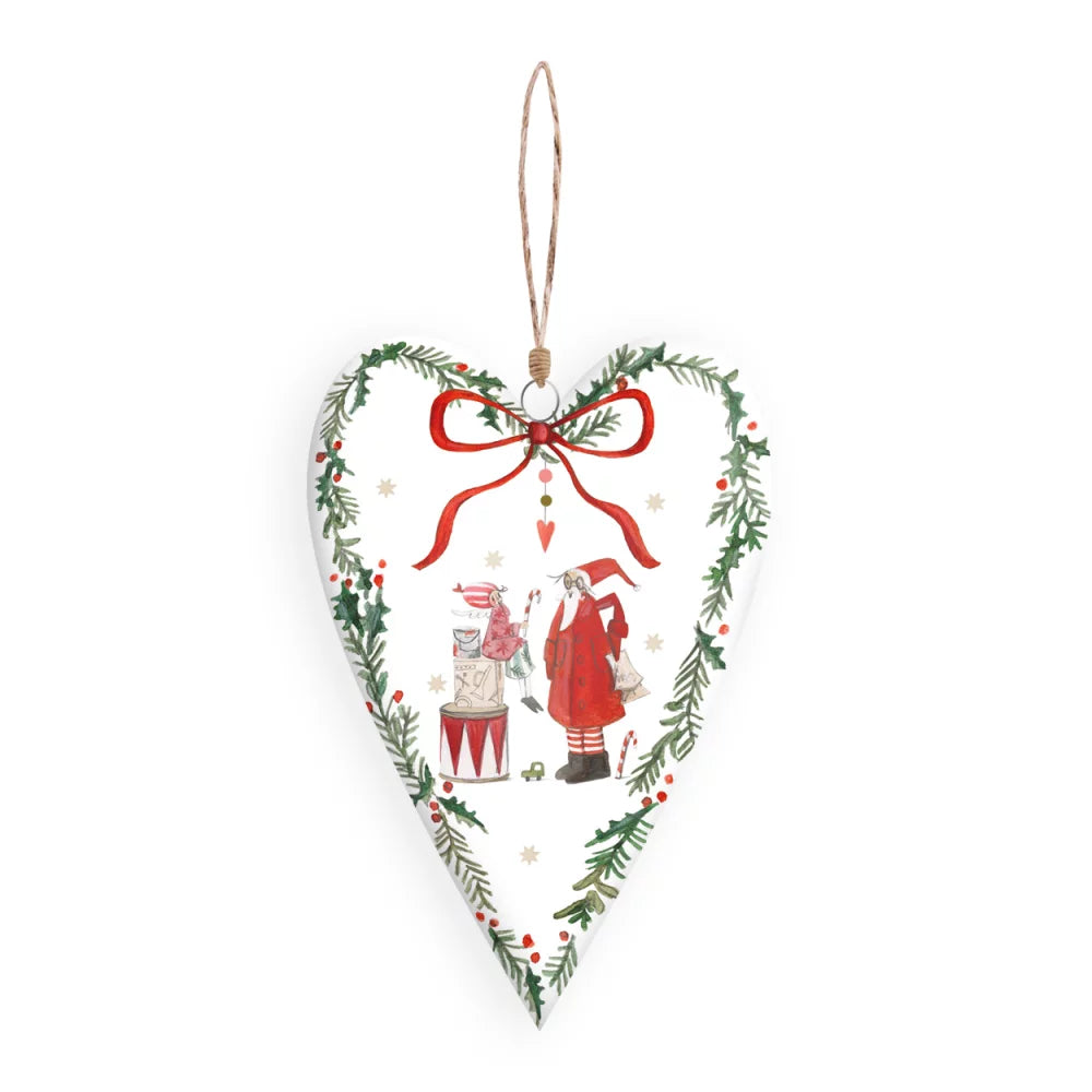 Διακοσμητική καρδιά "Χριστουγεννιάτικο εργαστήριο"