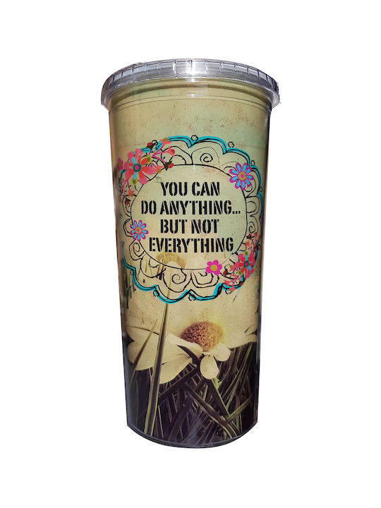 Ποτήρι πλαστικό με καλαμάκι - You can do anything... But not everything