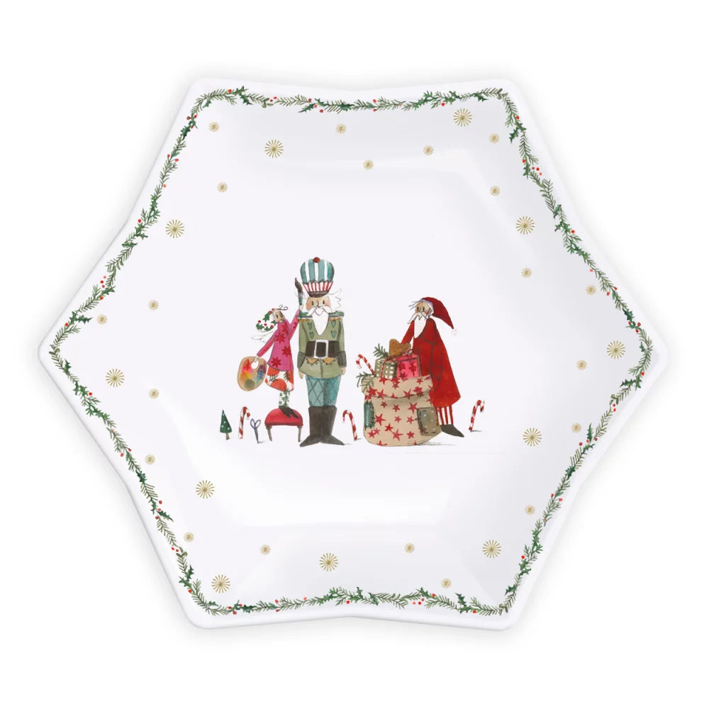 Πιάτο ζαχαροπλαστικής "Χριστουγεννιάτικο εργαστήριο"