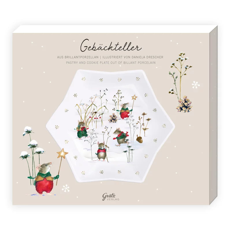 Πιάτο ζαχαροπλαστικής "Αστείοι Χειμωνιάτικοι Φίλοι"