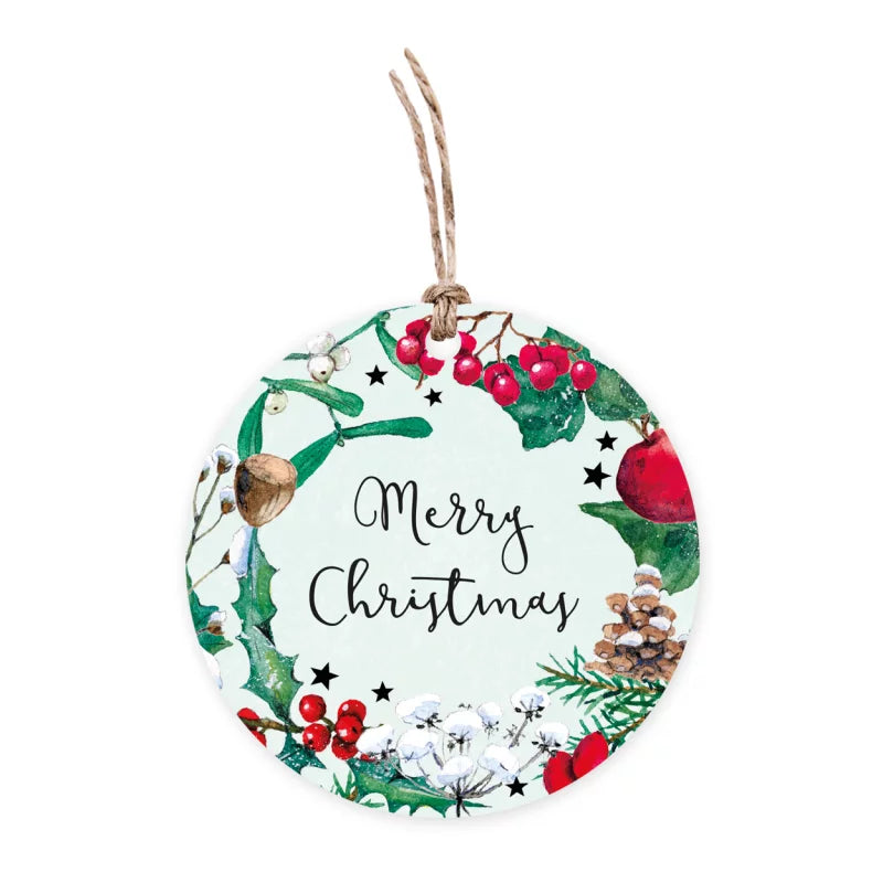 Καρτούλα δώρου με κορδέλα - Merry Christmas