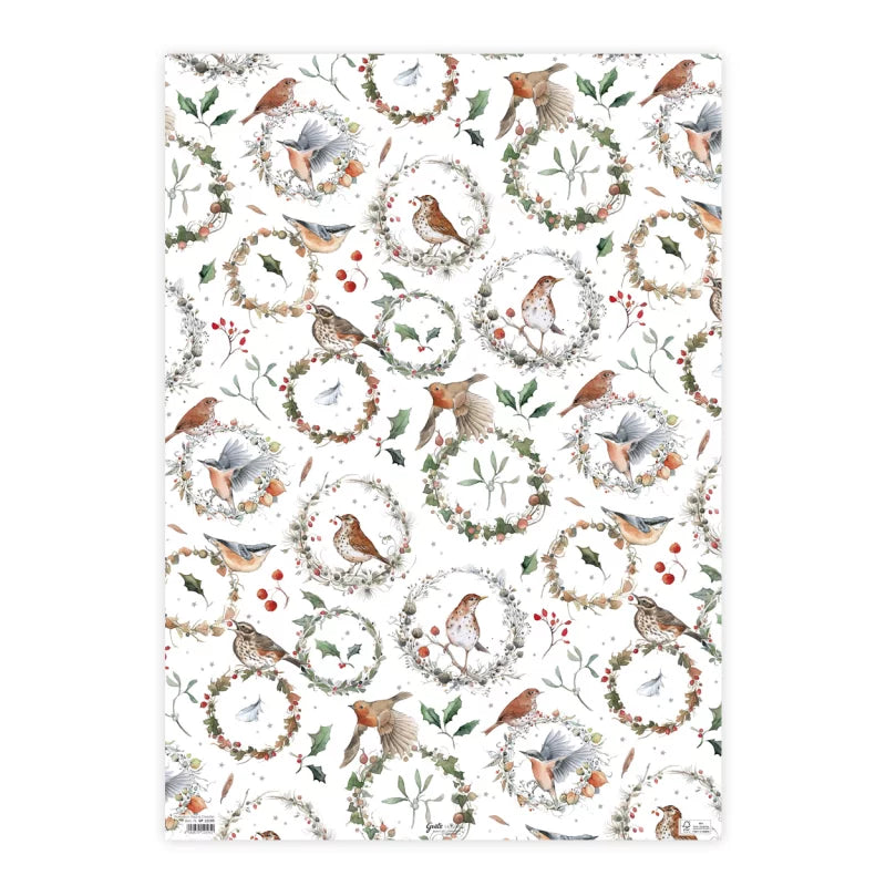 Χαρτί περιτυλίγματος "Χριστουγεννιάτικα Στεφάνια"