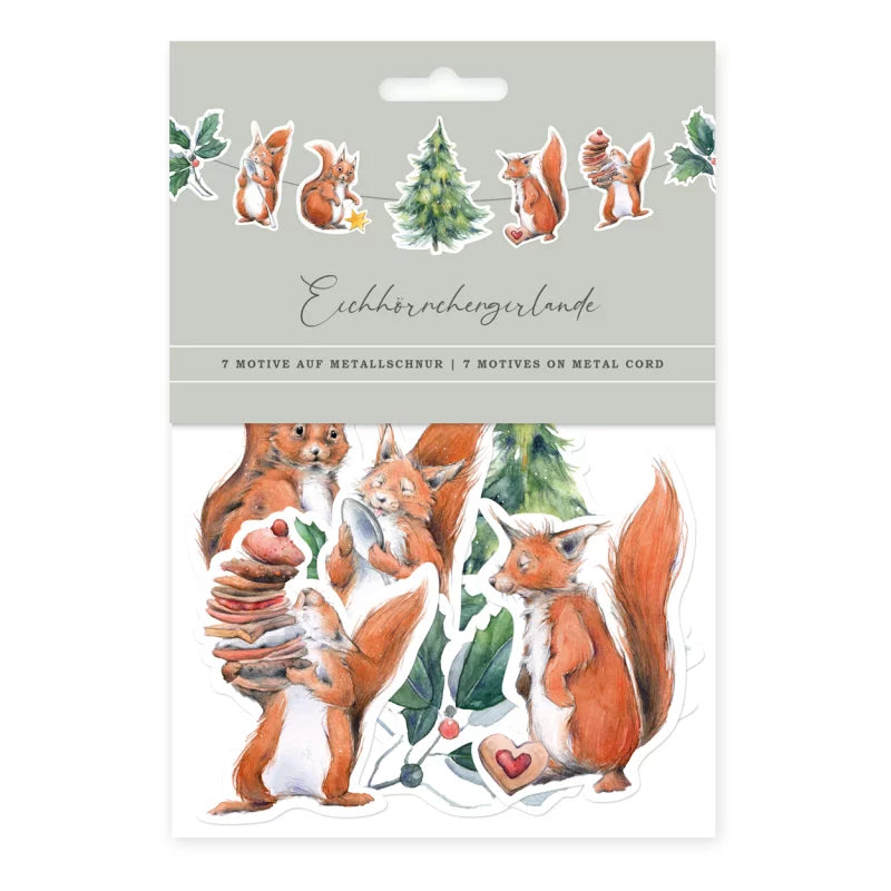 Χριστουγεννιάτικη γιρλάντα "Σκίουροι"