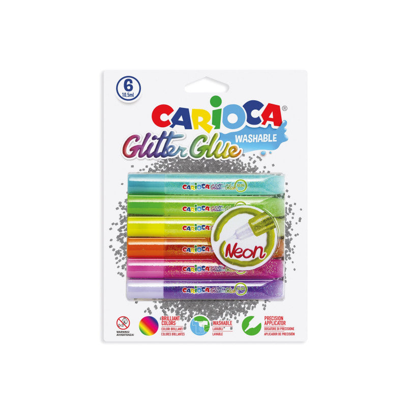 Κόλλα Carioca Glitter Glue Neon (6 χρώματα)