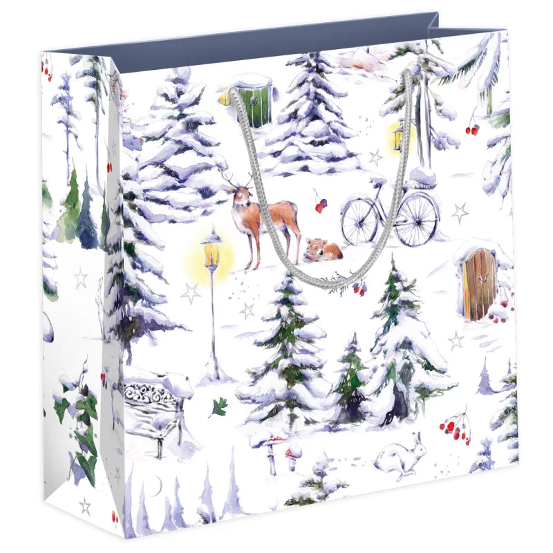 Μεγάλη τσάντα δώρου "Χειμερινό πάρκο"