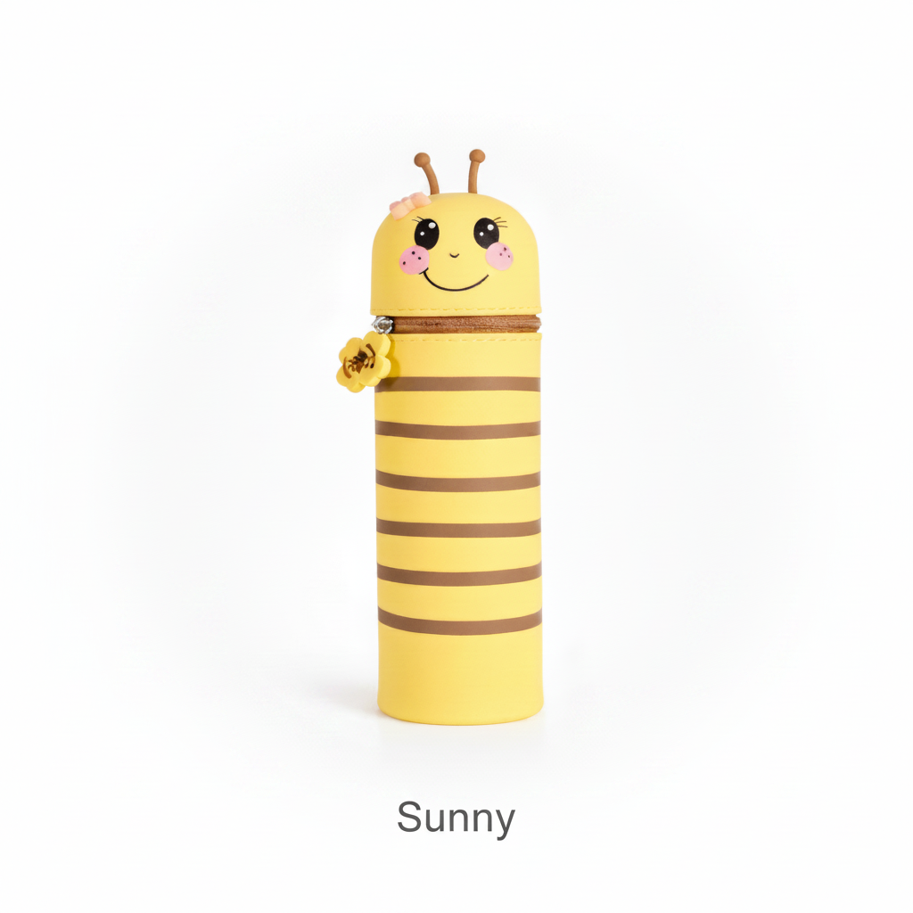 Κασετίνα Lucky Animals Bee Sunny σε καθαρό λευκό φόντο με Sunny