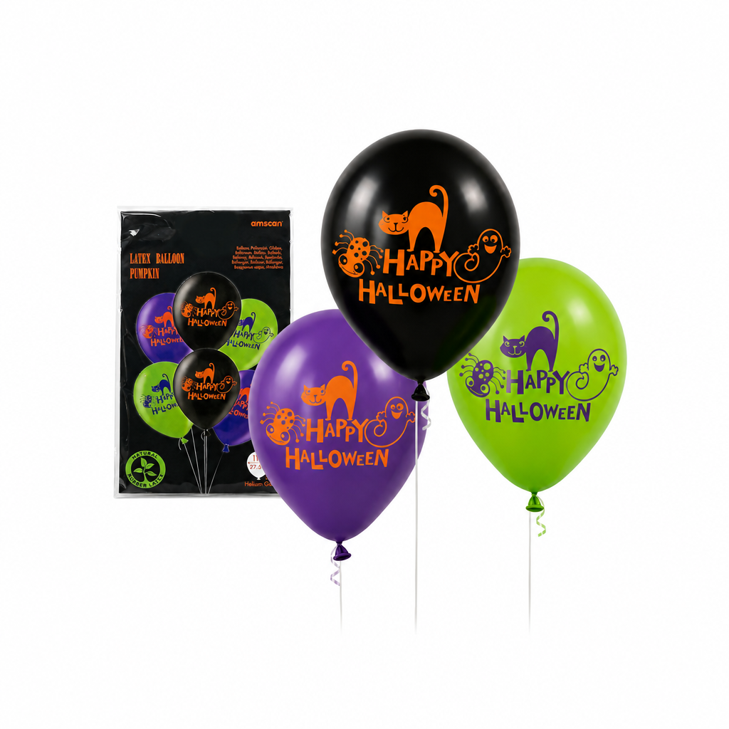 Σετ μπαλονιών Halloween σε λευκό φόντο